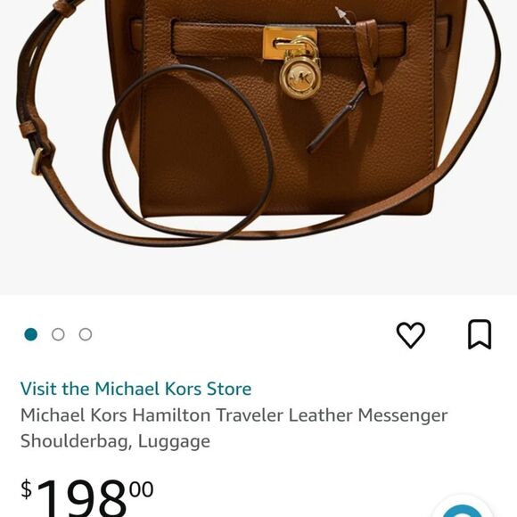 Michael Michael Kors Hamilton Traveler Leather Messenger brown Shoulder bag - Picture 2 of 16